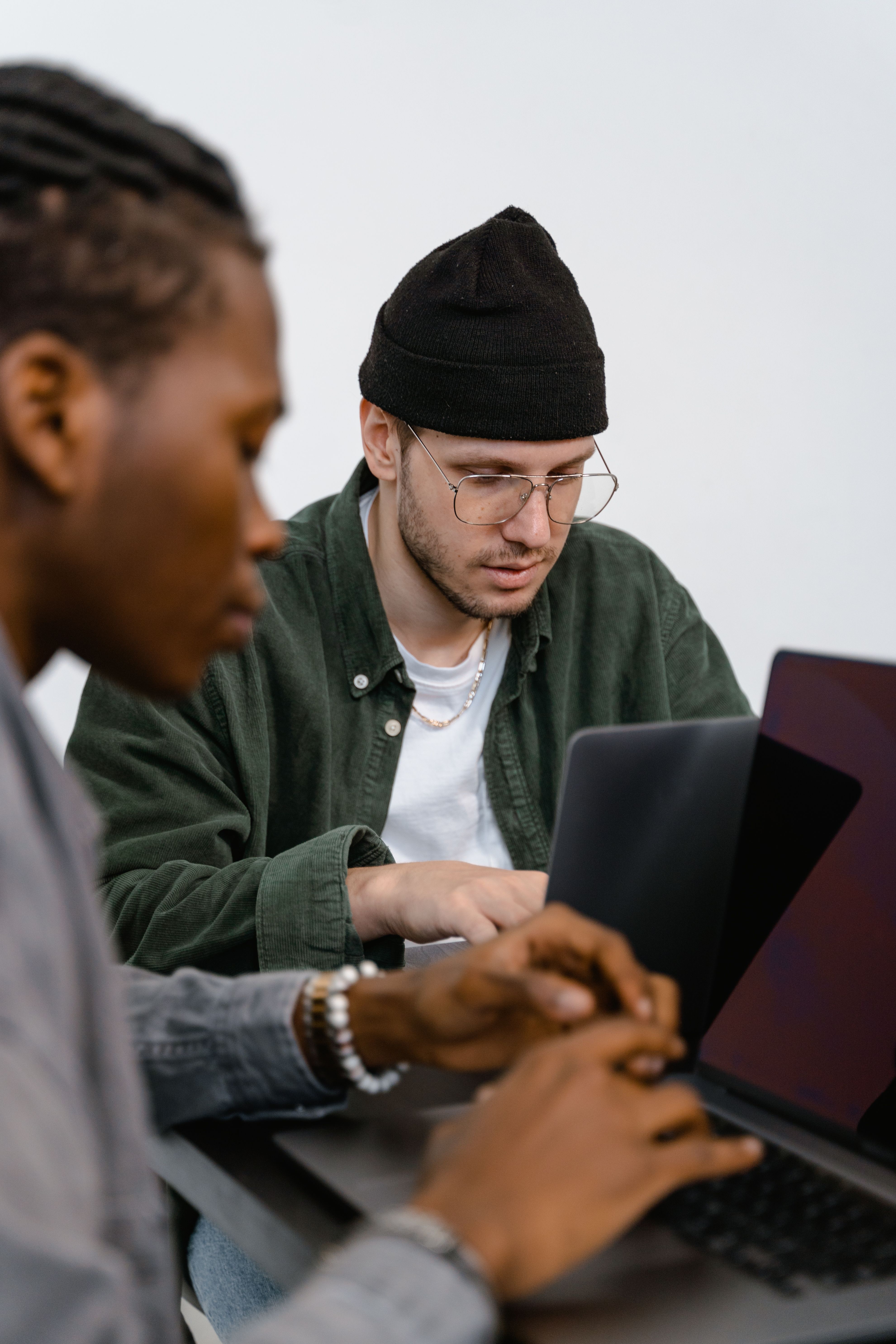 Professional working on a laptop